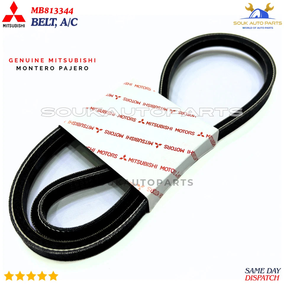 MB813344 Genuine Mitsubishi BELT, A/C For MONTERO PAJERO 4D56 6G72 6G74