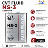 KLE5300004 Genuine Nissan/Infiniti OIL, TRANSMISSION CVT FLUID NS-3 4 LITERS