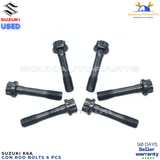 6 x Connecting Rod BOLTS K6A Genuine Suzuki Alto Wagon R Cappuccino Every 0.66L USED