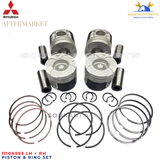 1110A593 STD Piston & Ring Set 4D56U Mitsubishi L200 Triton 2.5 DI-D 16V 91.1mm