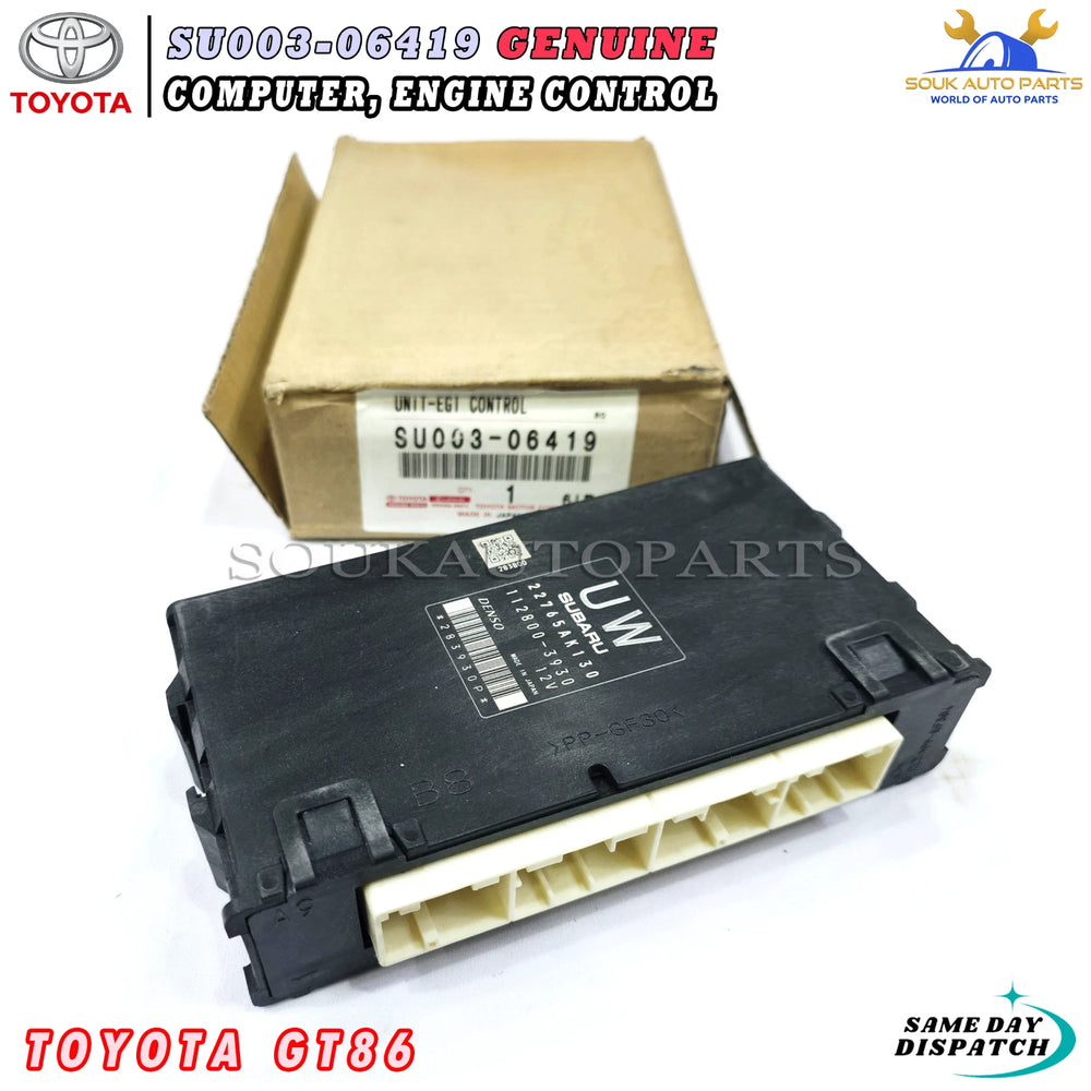 SU003-06419 Genuine OEM COMPUTER, ENGINE CONTROL For Toyota GT86