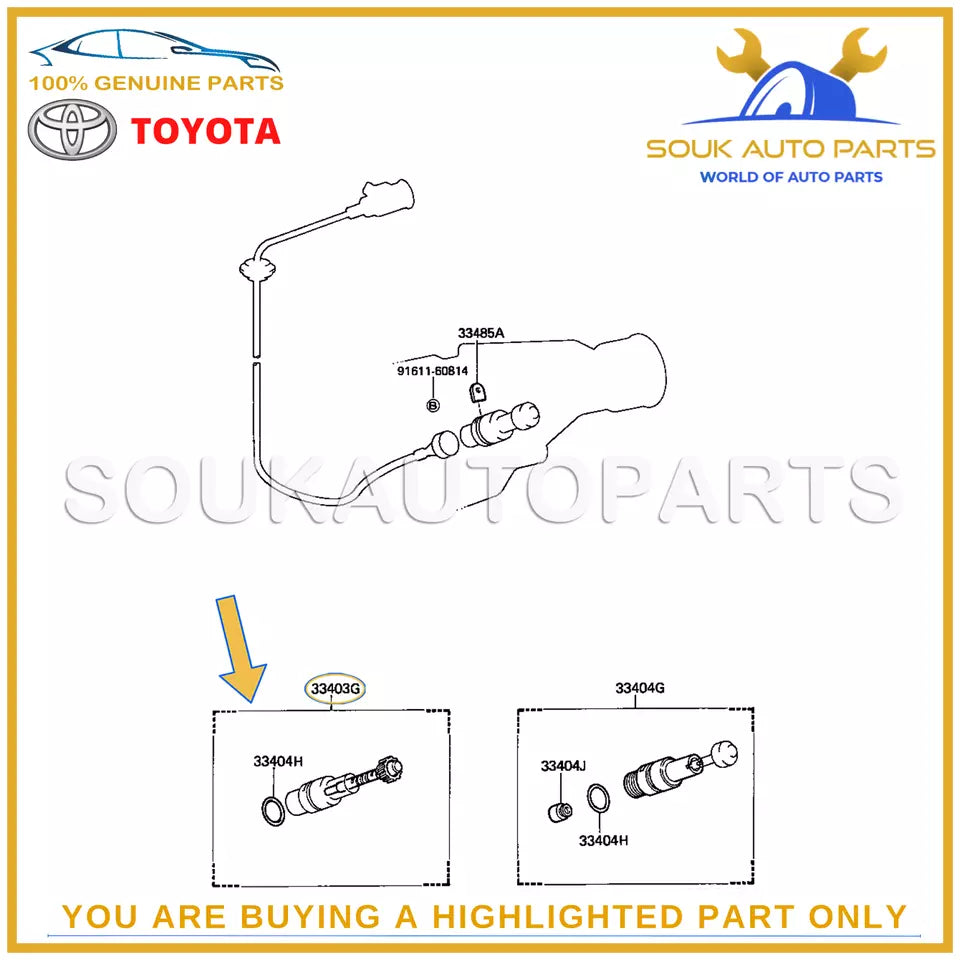 33403-69185 Genuine Toyota SPEEDOMETER DRIVEN (ATM) GEAR SUB-ASSY 3340369185 OEM