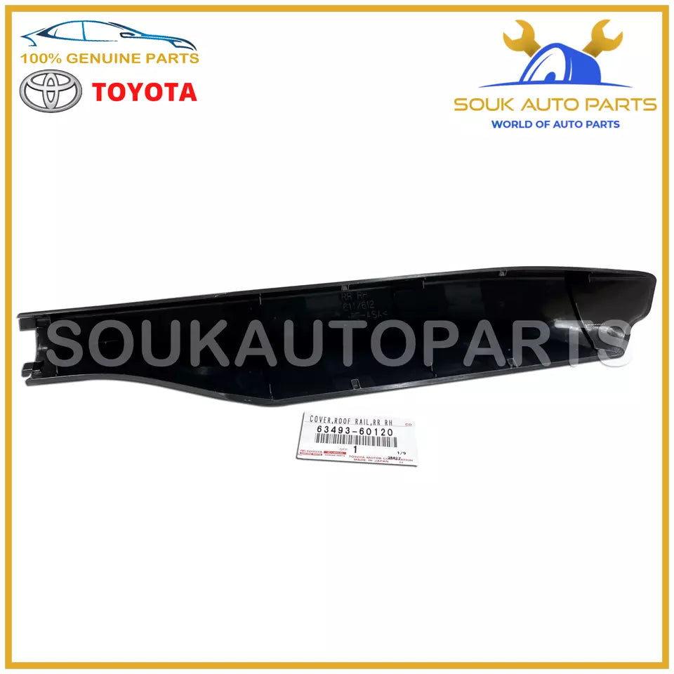 63493-60120 Genuine Toyota COVER, ROOF RACK LEG, REAR RH 6349360120