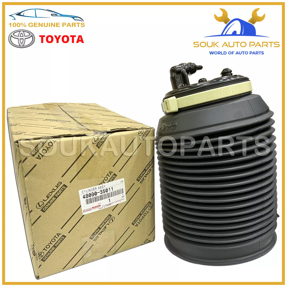 48090-35011 Genuine Toyota CYLINDER ASSY, PNEUMATIC, REAR LH 4RUNNER Lexus GX470