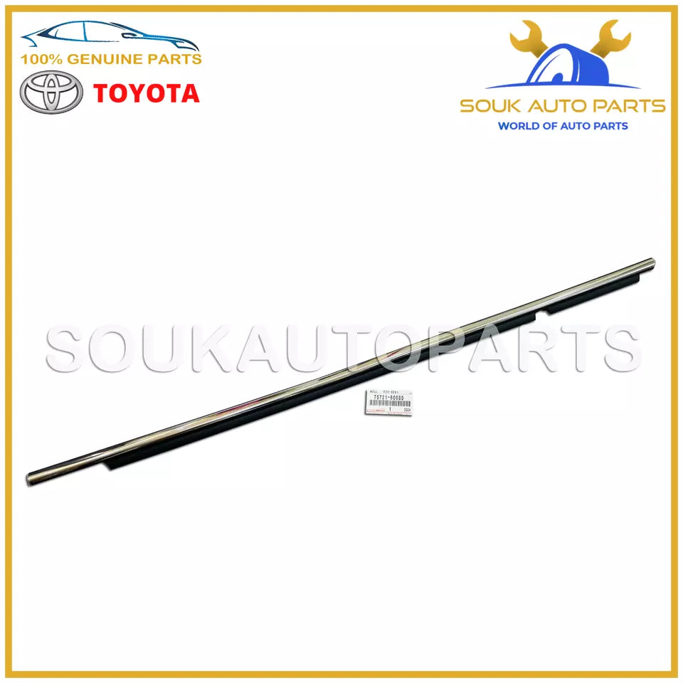 75721-60080 Genuine Toyota MOULDING, REAR DOOR BELT, RH 7572160080 OEM