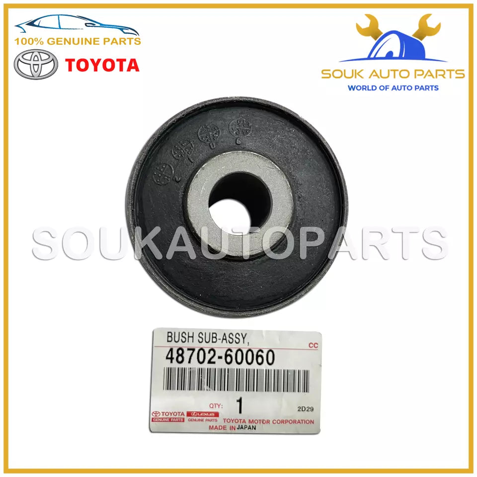 48702-60060 Genuine Toyota BUSH SUB-ASSY, TRAILING ARM, NO.1 4870260060 OEM