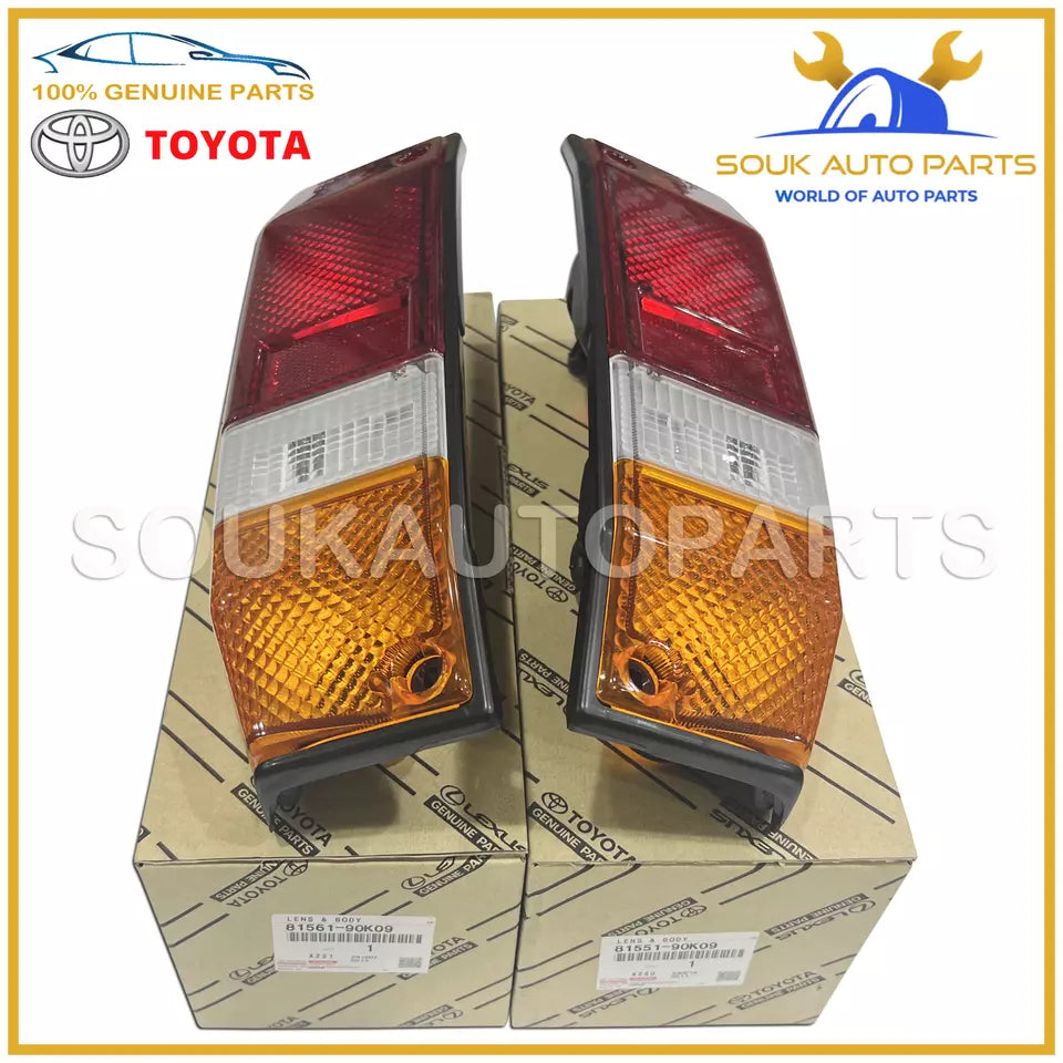 81551-90K09, 81561-90K09 Genuine Toyota LENS, REAR COMBINATION LAMP, RH &amp; LH SET