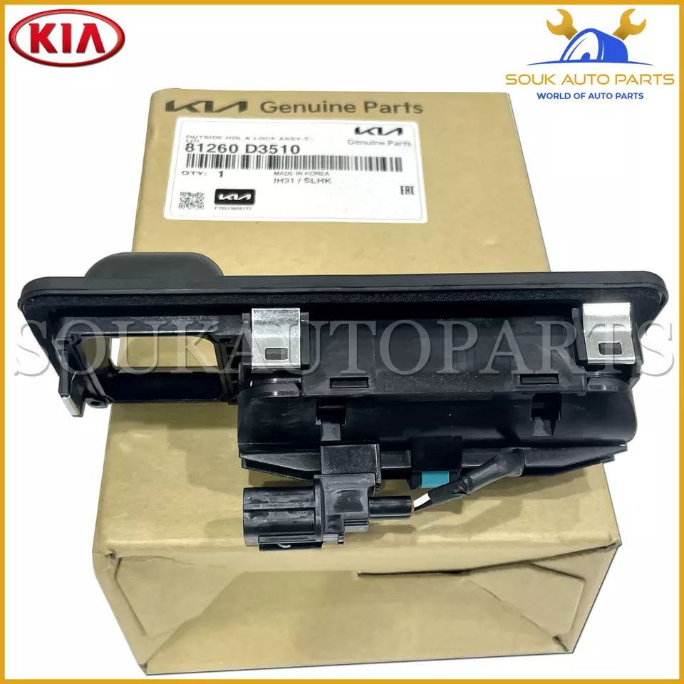 81260-D3510 Genuine Hyundai/Kia OUTSIDE HDL &amp; LOCK ASSY-T/LID 81260D3510