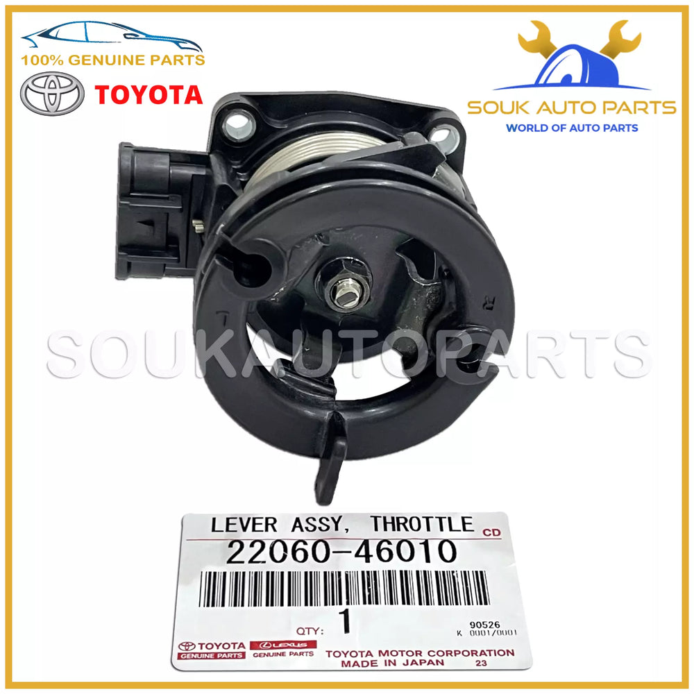 22060-46010 Genuine Toyota LEVER ASSY, THROTTLE W/SENSOR 2206046010 OEM
