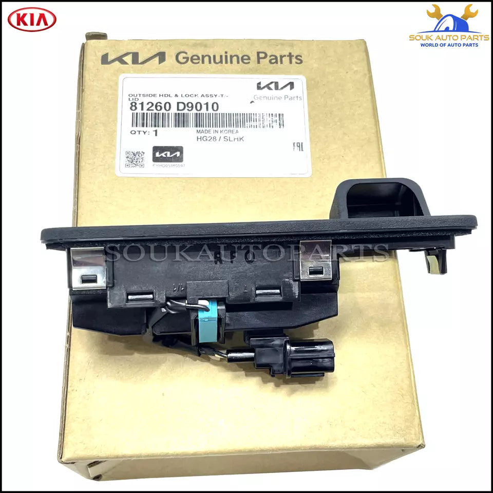 81260-D9010 Genuine Hyundai / Kia OUTSIDE HDL &amp; LOCK ASSY-TRUNK LID