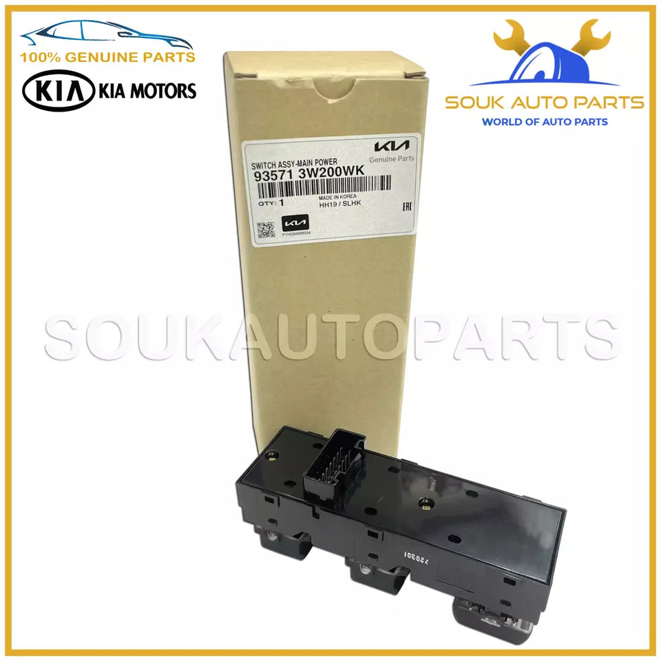 935713W200WK Genuine Hyundai Kia SWITCH ASSY-MAIN POWER OEM