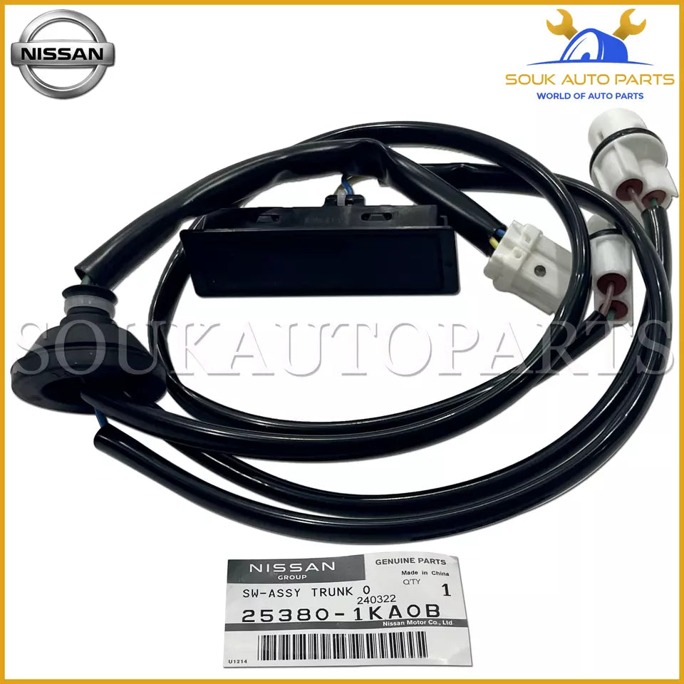 25380-1KA0B Genuine Nissan SWITCH ASSY-TRUNK OPENER 25380-1KA0B OEM