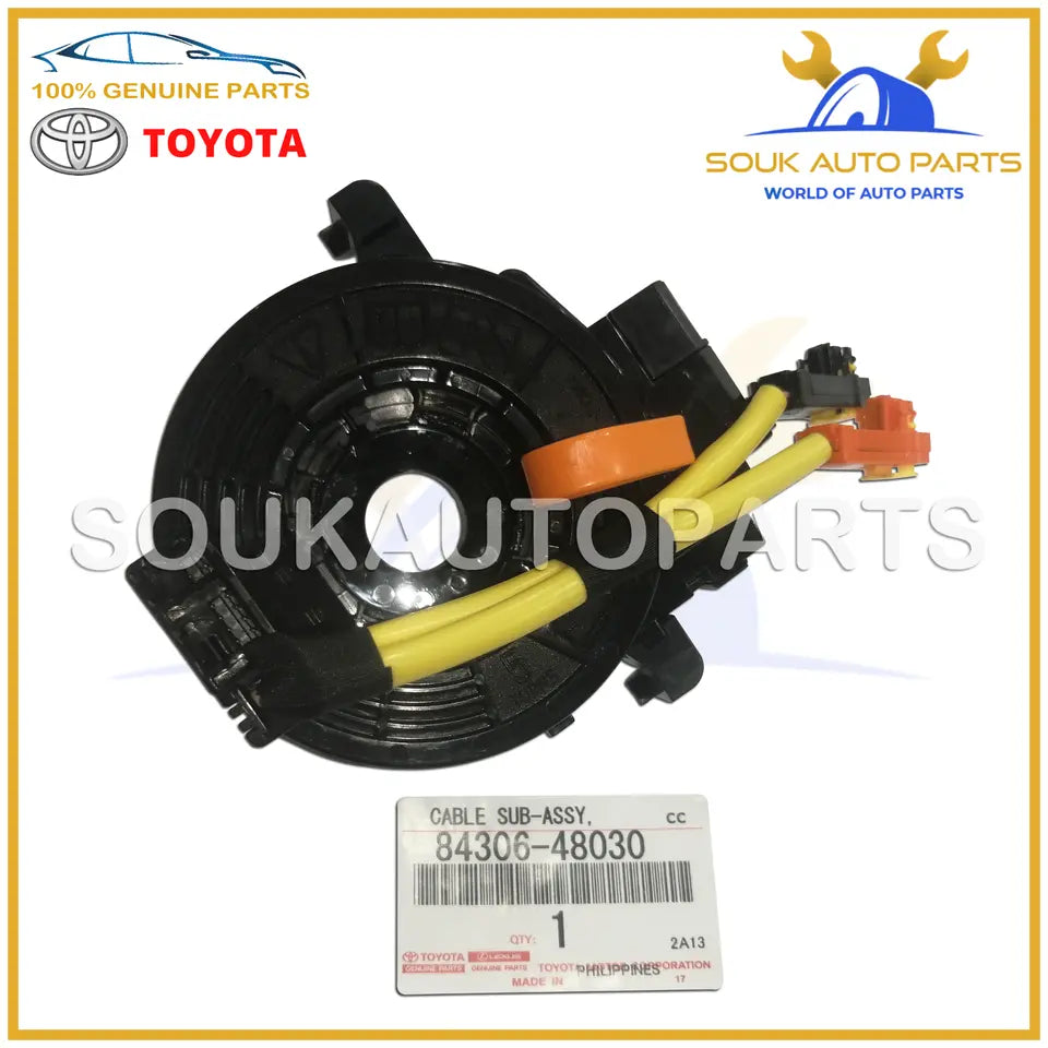 84306-48030 Genuine Toyota CABLE SUB-ASSY, SPIRAL 8430648030 OEM