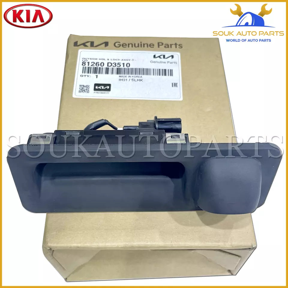 81260-D3510 Genuine Hyundai/Kia OUTSIDE HDL &amp; LOCK ASSY-T/LID 81260D3510