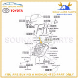 67888-50030 Genuine Toyota REAR DOOR UPPER WEATHER STRIP (LH) 6788850030 OEM
