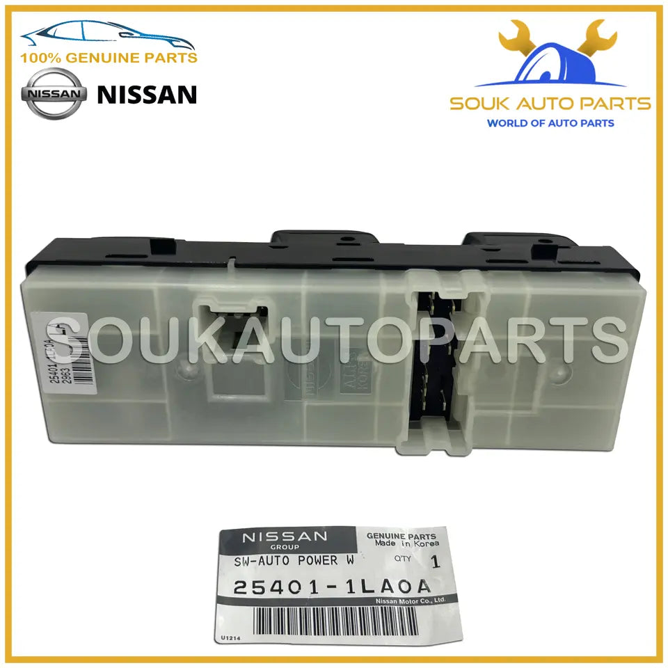 25401-1LA0A Genuine Nissan SWITCH ASSY-POWER WINDOW, MAIN 254011LA0A PATROL