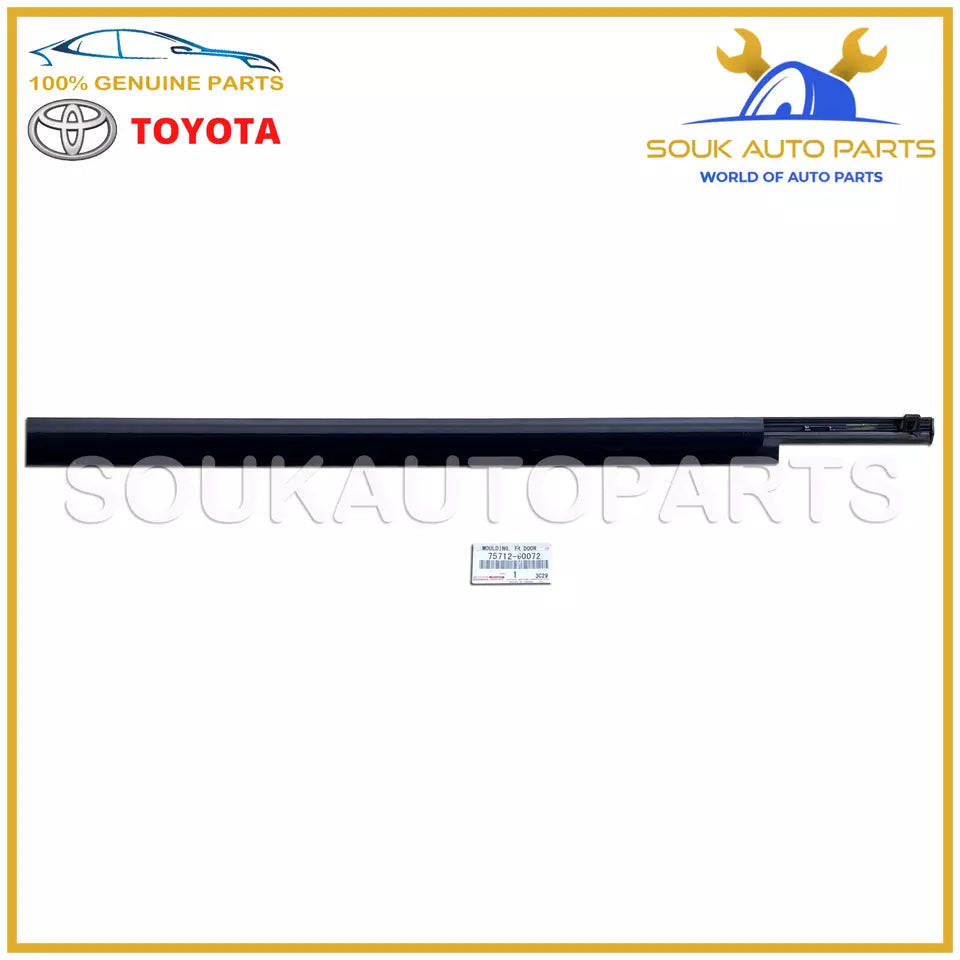 75712-60072 Genuine Toyota MOULDING, FRONT DOOR BELT, LH 7571260072 OEM