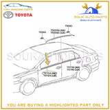 75710-12780 Genuine Toyota MOULDING ASSY, FRONT DOOR BELT, RH 7571012780 OEM