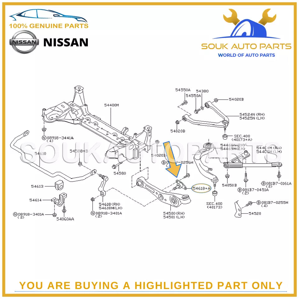 54618-AQ305 Genuine Nissan STABILIZER LINK CONNECTING ROD 54618AQ305 OEM