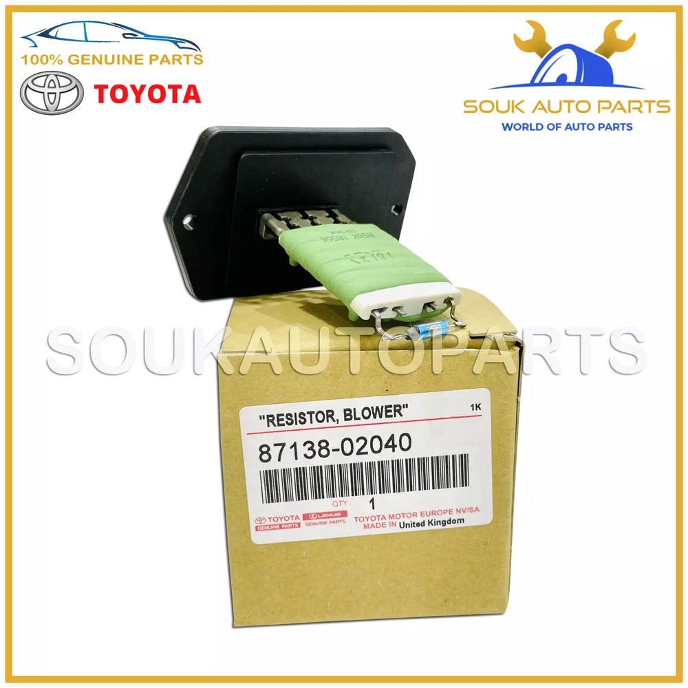 87138-02040 Genuine Toyota RESISTOR, BLOWER 8713802040 OEM