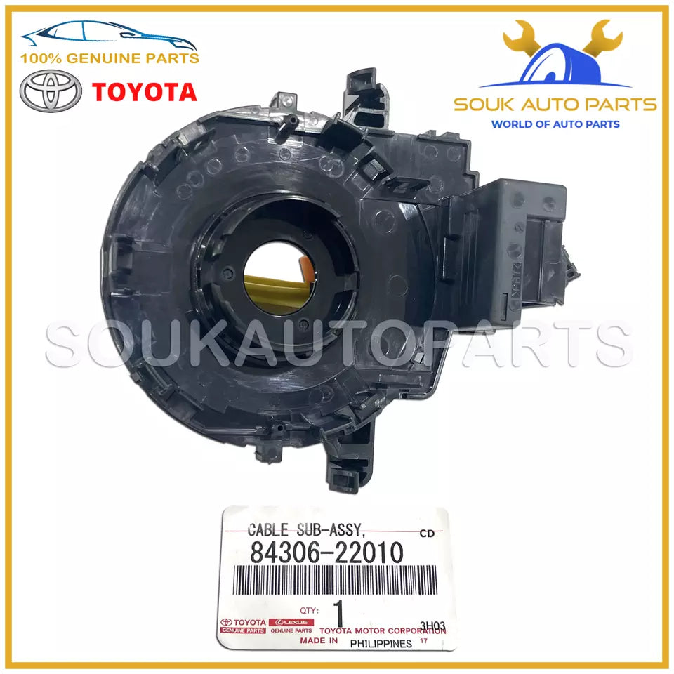 84306-22010 Genuine Toyota CABLE SUB-ASSY, SPIRAL COROLLA YARIS RAV4