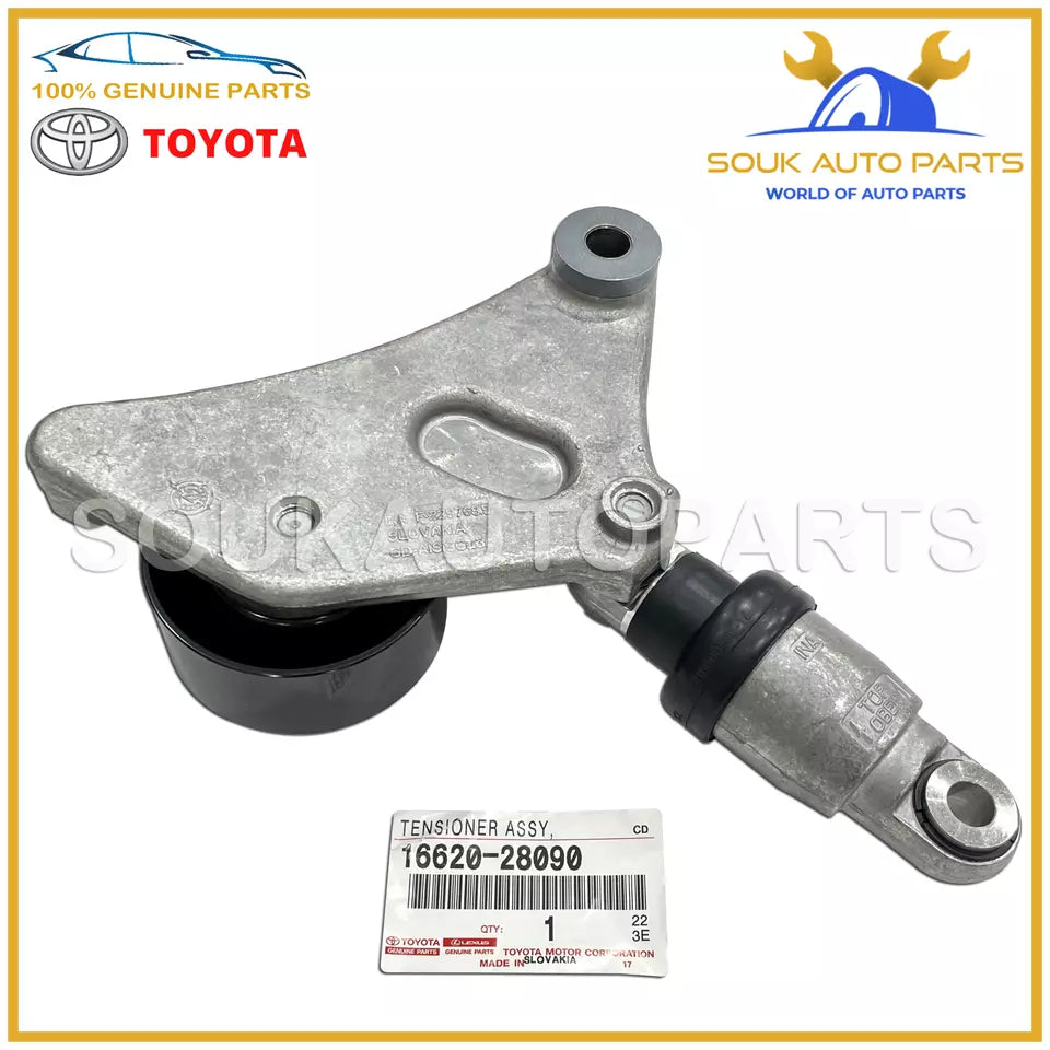 16620-28090 Genuine Toyota TENSIONER ASSY, V-RIBBED BELT 1662028090 OEM