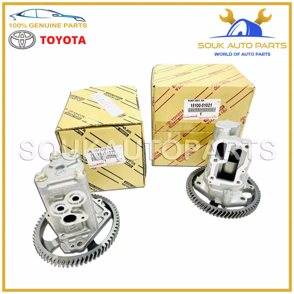 15100-51021 151A0-51020 Genuine Toyota OIL PUMP &amp; PUMP ASSY, SCAVENGING 1VD-FTV