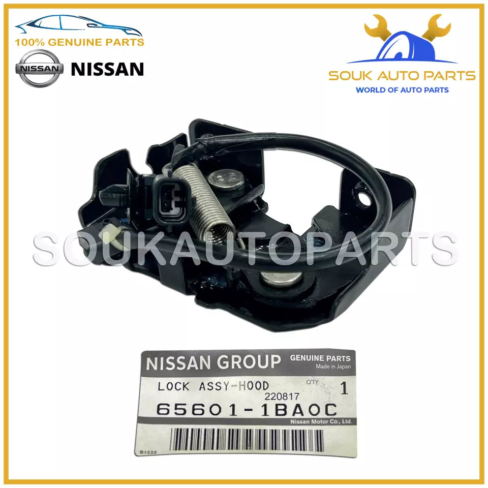 65601-1BA0C Genuine Nissan LOCK ASSY, HOOD 656011BA0C OEM