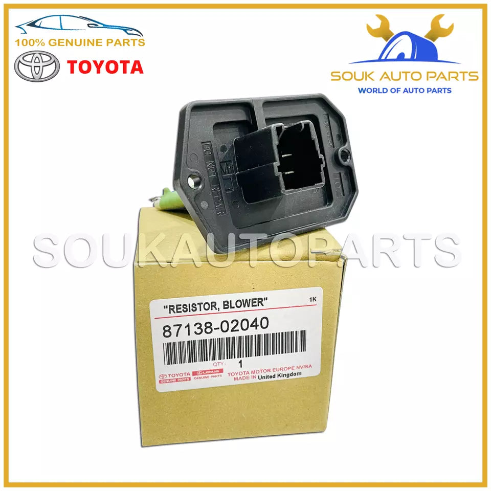 87138-02040 Genuine Toyota RESISTOR, BLOWER 8713802040 OEM