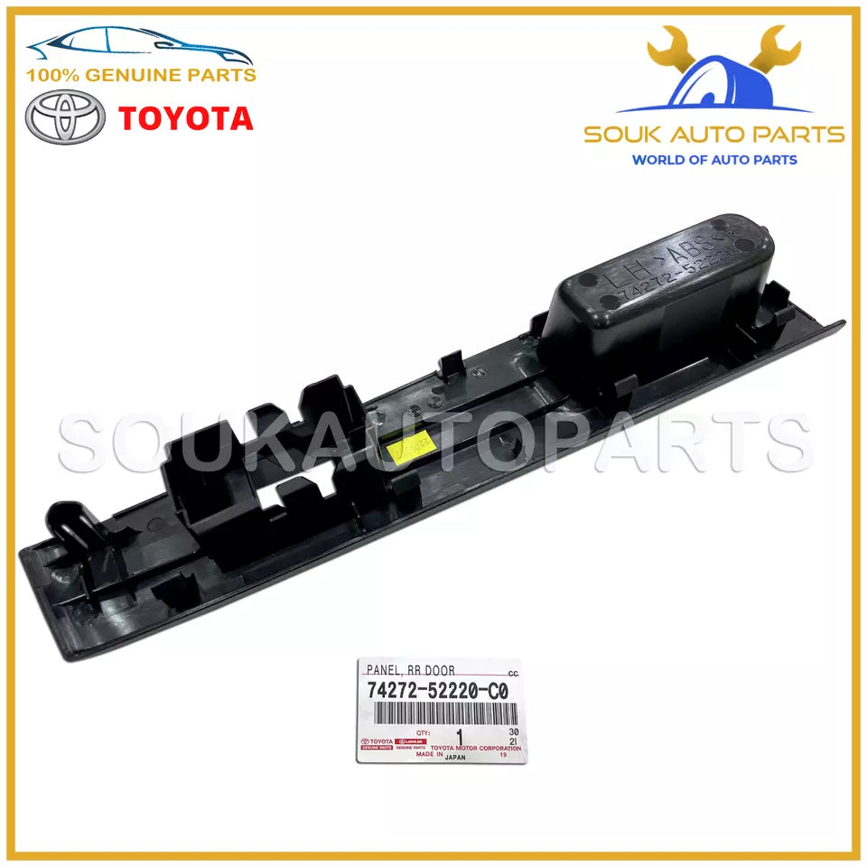 74272-52220-C0 Genuine Toyota PANEL, RR DOOR ARMREST BASE, UPPER LH 7427252220C0