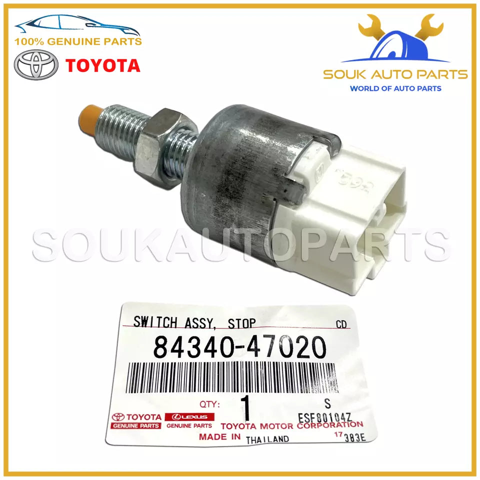 84340-47020 Genuine Toyota SWITCH ASSY, STOP LAMP 8434047020 OEM