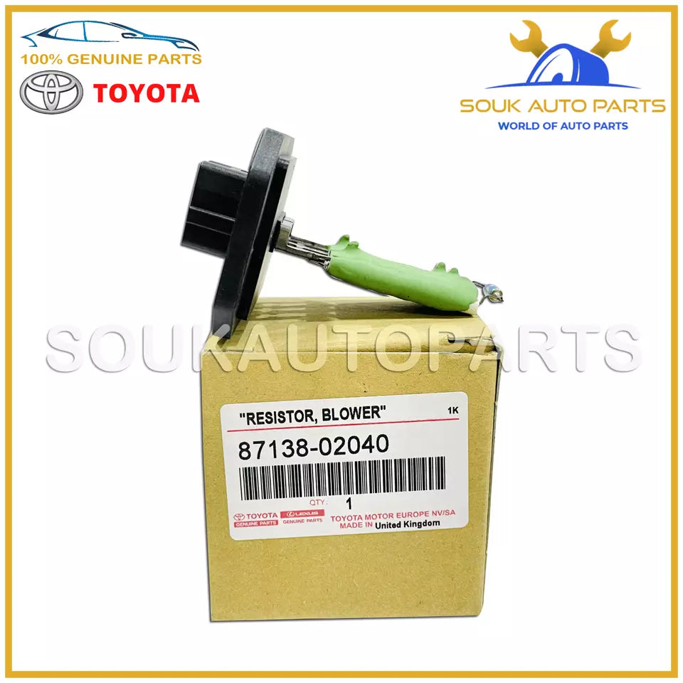 87138-02040 Genuine Toyota RESISTOR, BLOWER 8713802040 OEM
