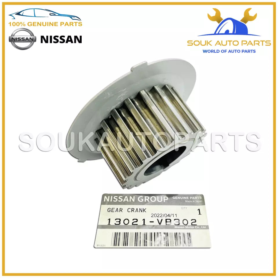 13021-VB302 Genuine Nissan SPROCKET CRANKSHAFT GEAR, 13021VB302 OEM PATROL