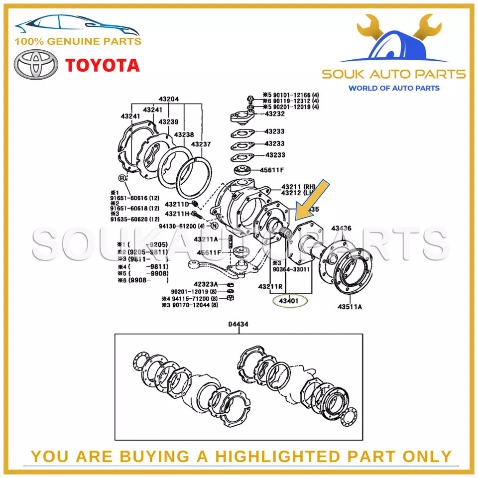 90364-33011 Genuine Toyota BEARING, NEEDLE 9036433011 OEM