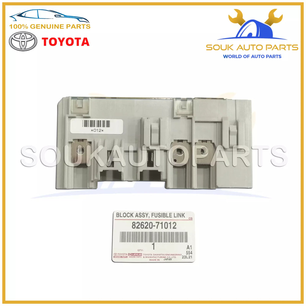 82620-71012 Genuine Toyota BLOCK ASSY, FUSIBLE LINK 8262071012 OEM