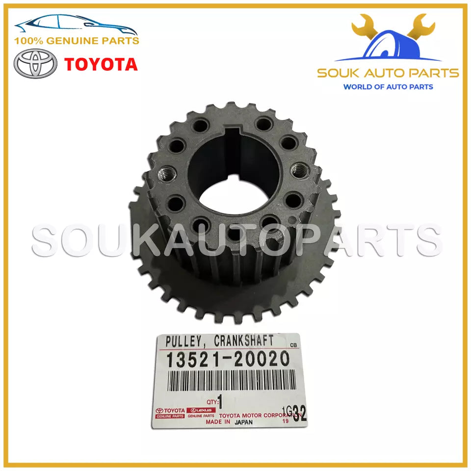 13521-20020 Genuine Toyota PULLEY, CRANKSHAFT TIMING 1/2/3MZFE 1352120020 OEM