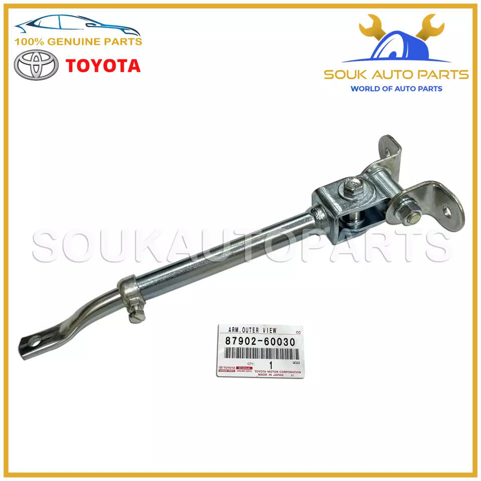 87902-60030 Genuine Toyota ARM SUB-ASSY, OUTER REAR VIEW MIRROR 8790260030 OEM