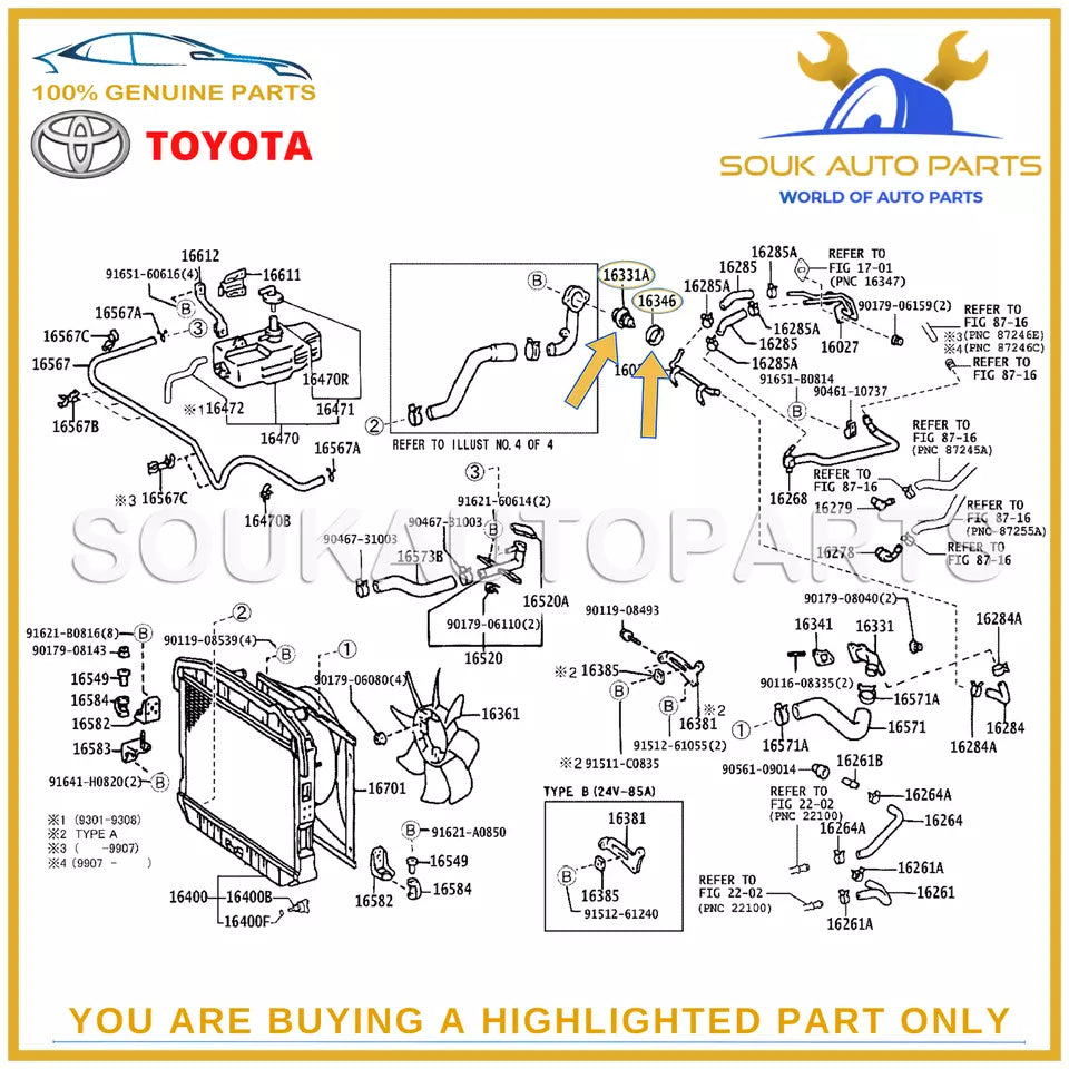 90916-03089 &amp; 16346-66020 Genuine Toyota THERMOSTAT WITH GASKET For COASTER LC