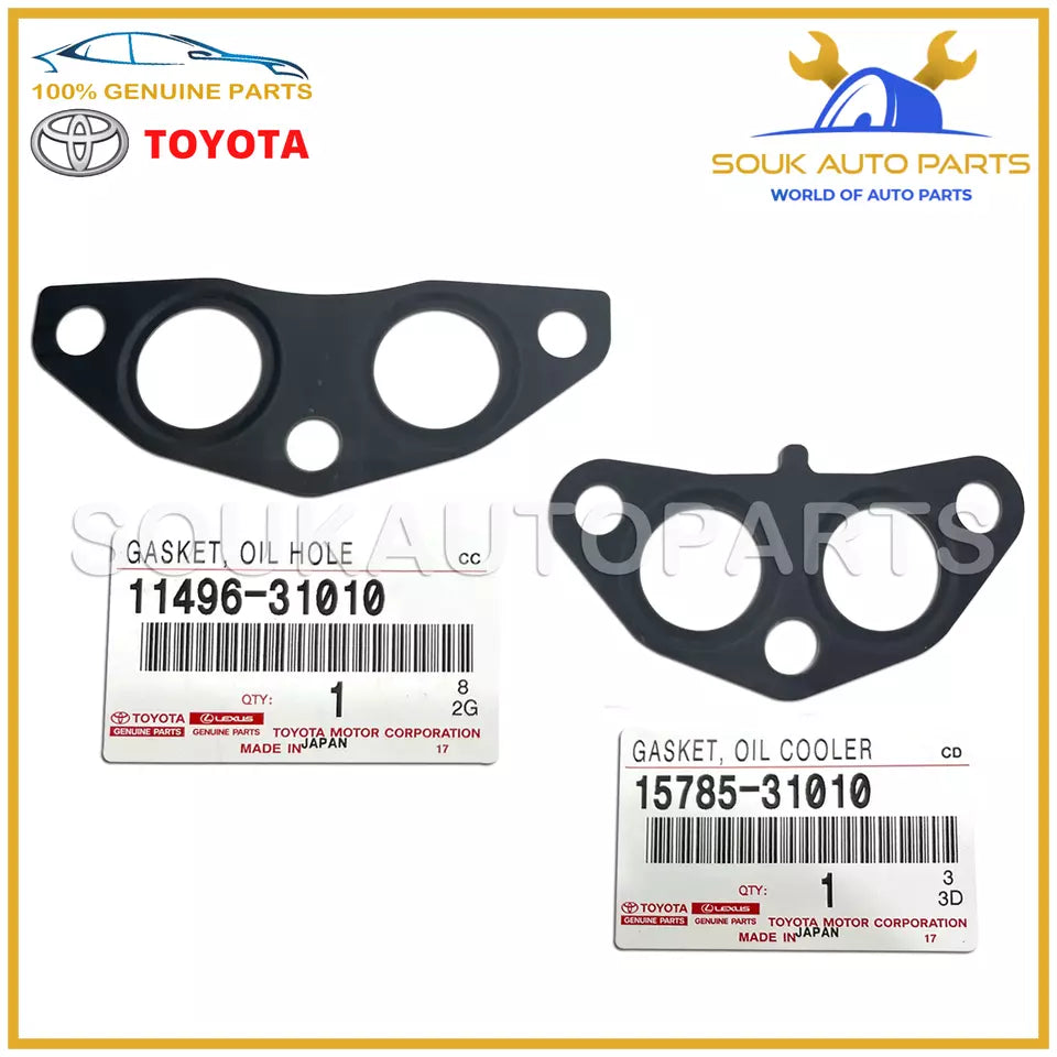 15767-31020 Genuine Toyota ENGINE OIL COOLER PIPE WITH GASKETS 1576731020 OEM