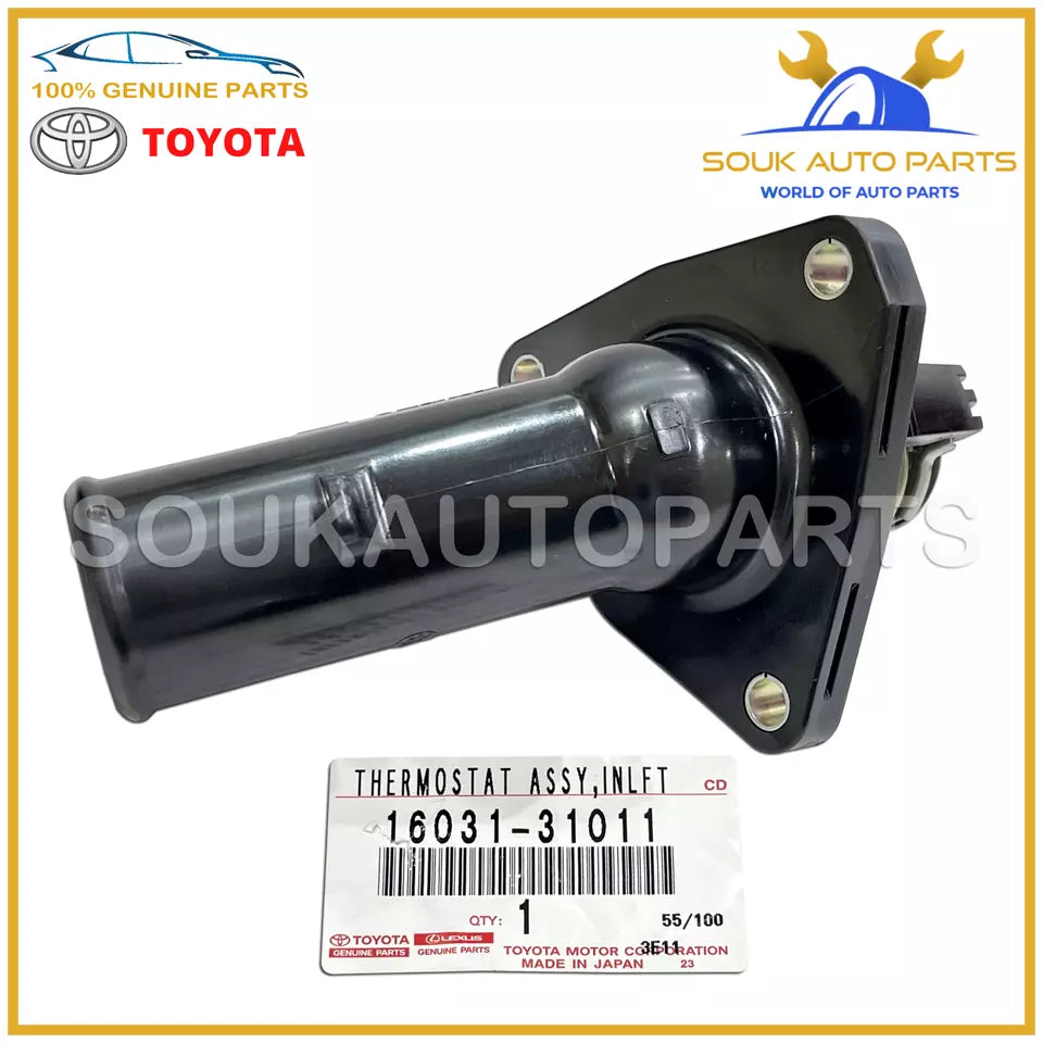 16031-31011 Genuine Toyota WATER INLET SUB-ASSY, w/THERMOSTAT 1603131011 OEM