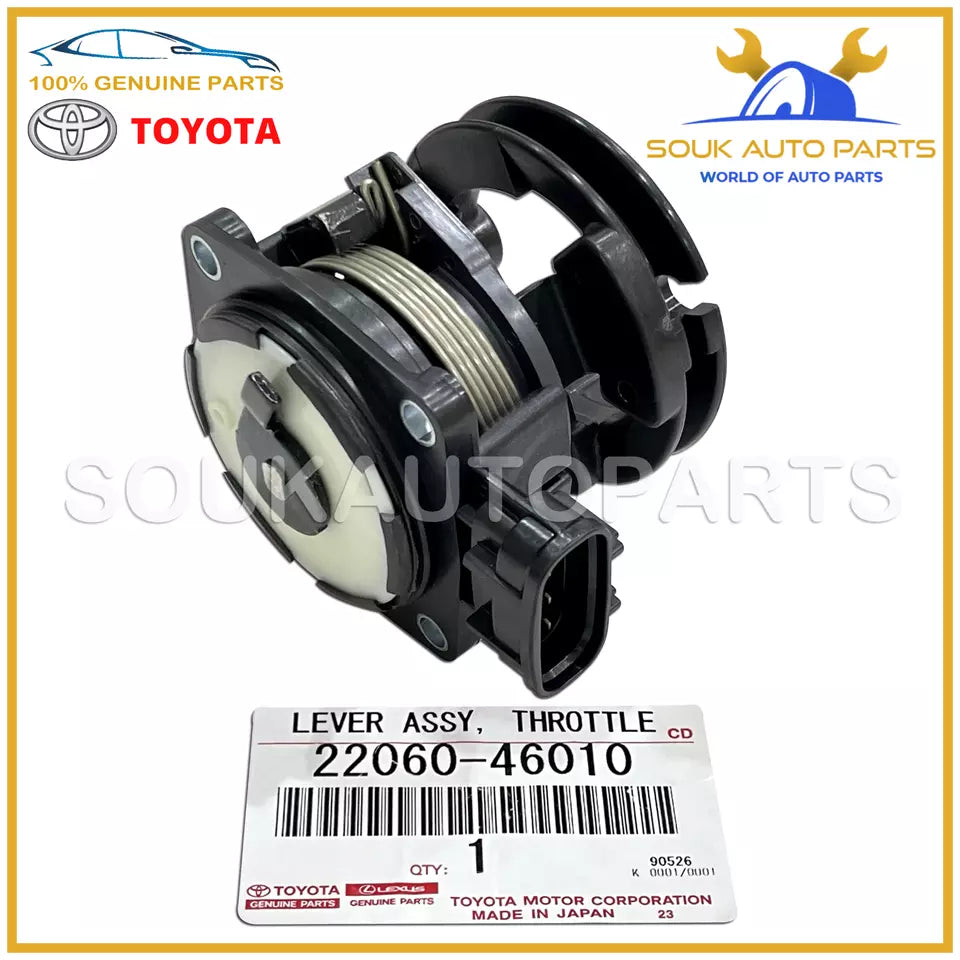 22060-46010 Genuine Toyota LEVER ASSY, THROTTLE W/SENSOR 2206046010 OEM