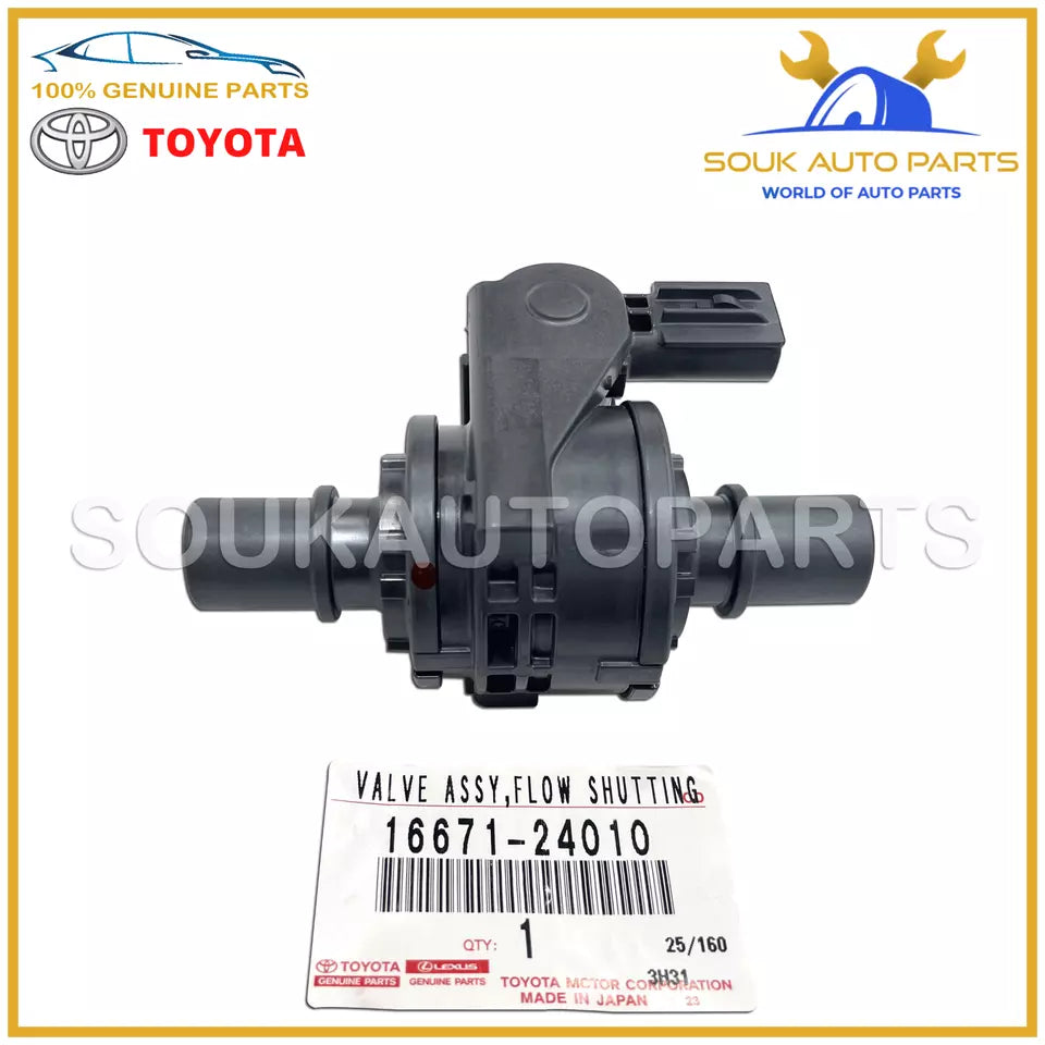 16671-24010 Genuine Toyota VALVE, WATER 1667124010 OEM