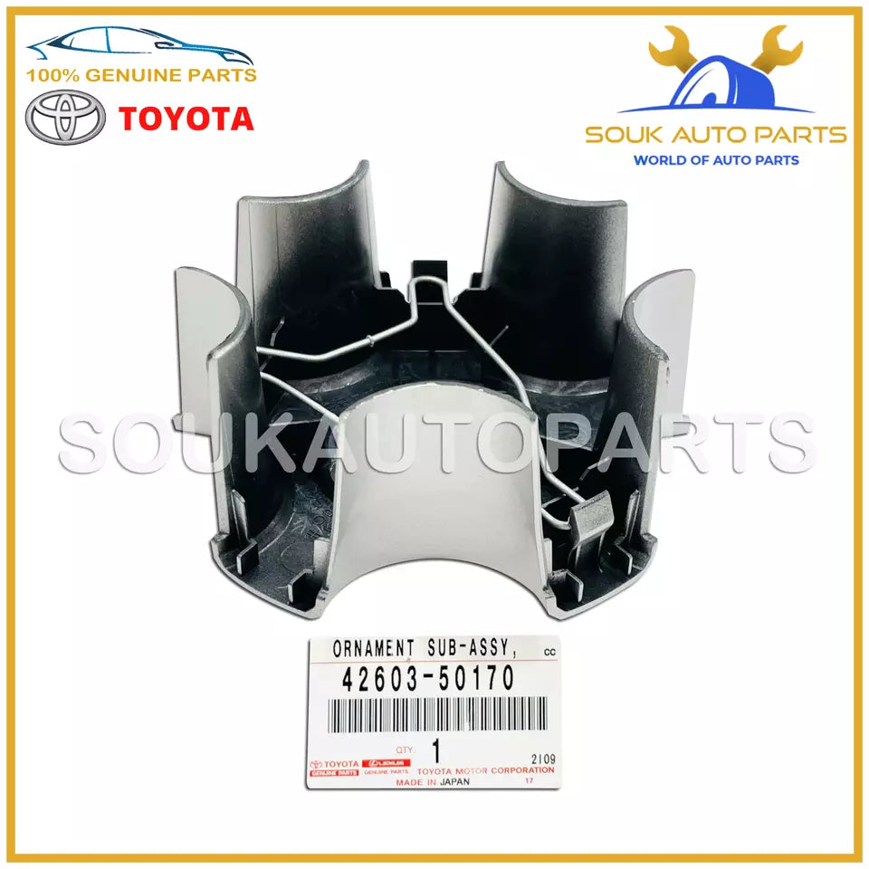 42603-50170 Genuine Toyota WHEEL HUB CENTER CAP ORNAMENT 3UZ-FE Lexus LS430