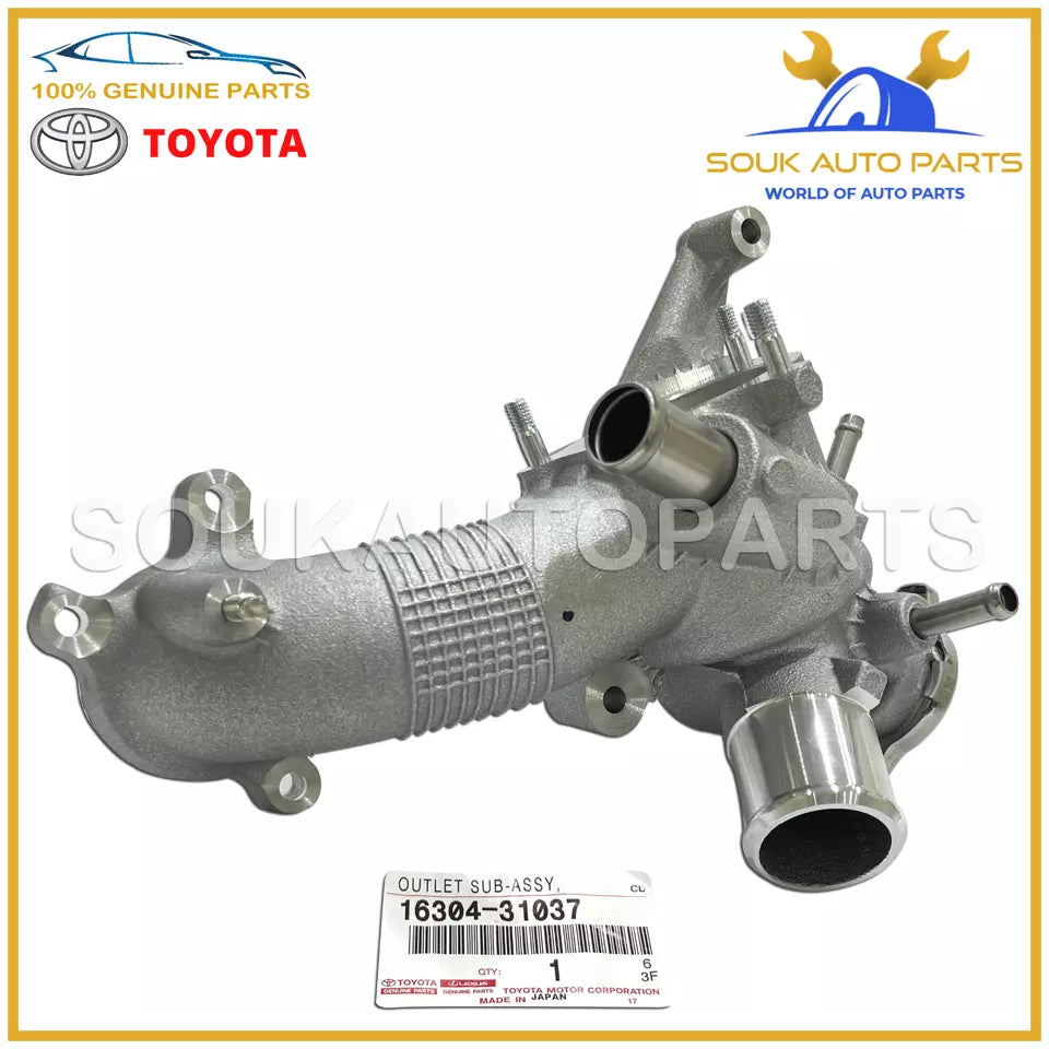 16304-31037 Genuine Toyota OUTLET SUB-ASSY, WATER 1630431037 OEM
