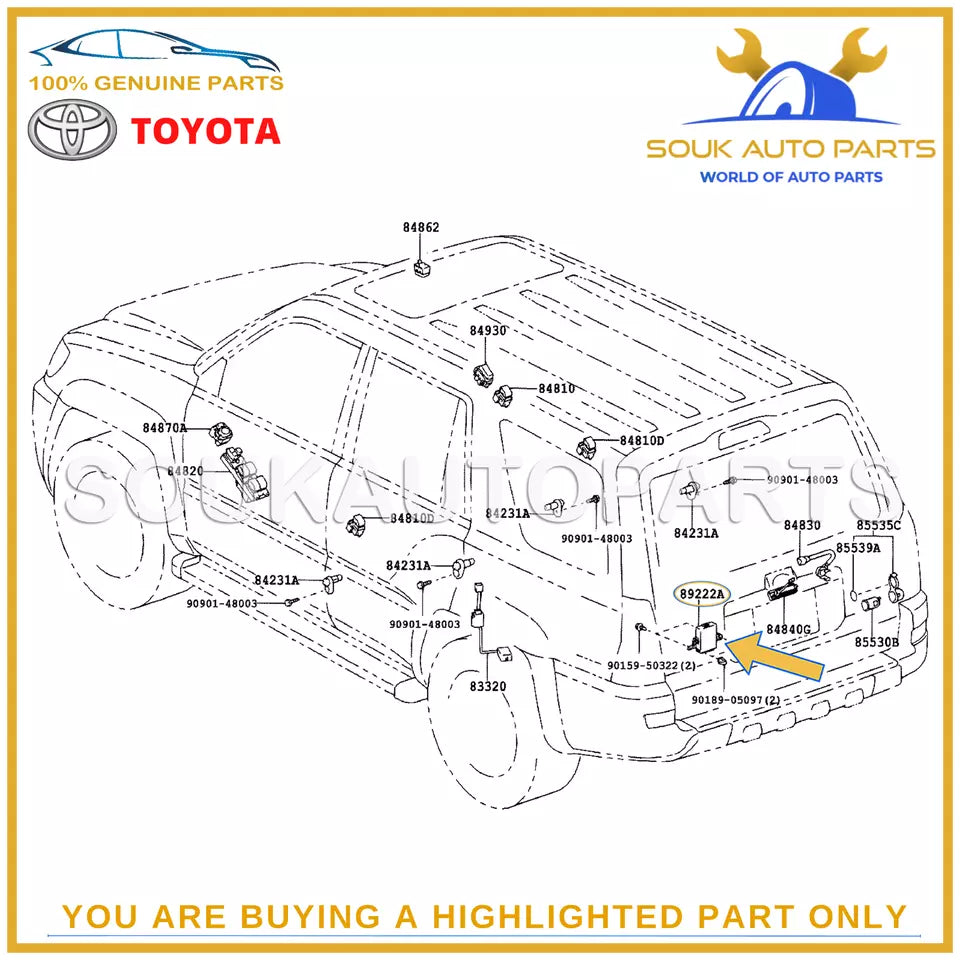 89222-35010 Genuine Toyota 4RUNNER COMPUTER MULTIPLEX NETWORK DOOR 8922235010