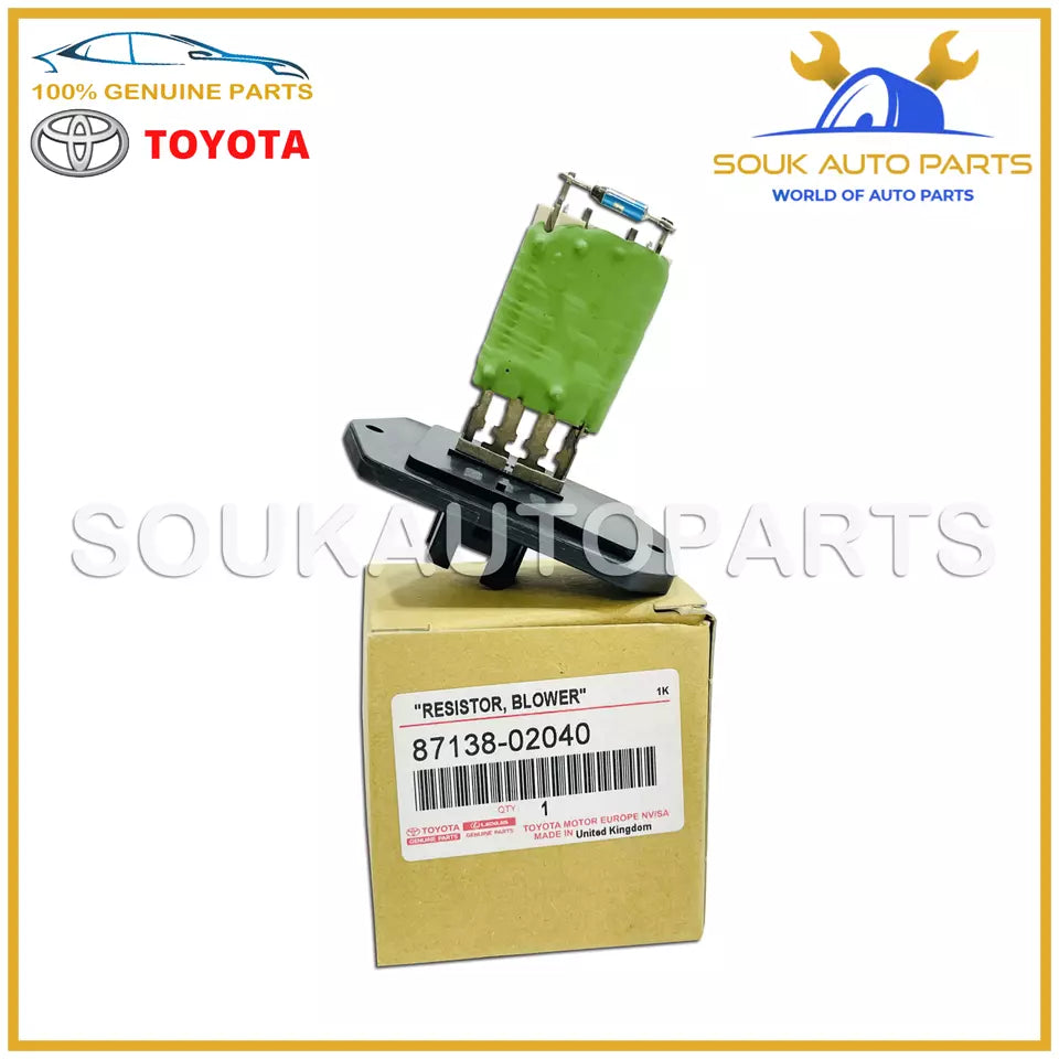 87138-02040 Genuine Toyota RESISTOR, BLOWER 8713802040 OEM