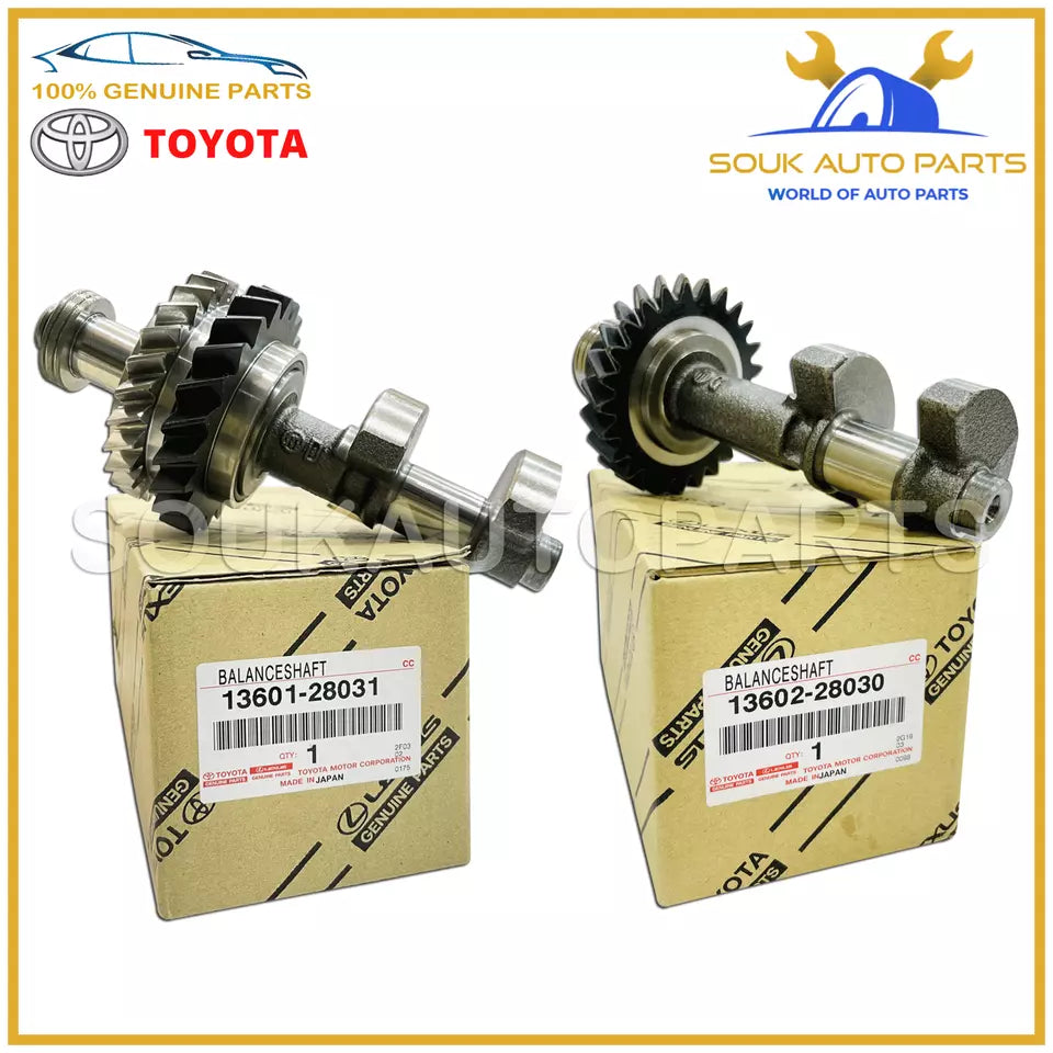 13601-28031 13602-28030 Genuine Toyota BALANCE SHAFT PAIR, NO.1 &amp; NO.2 OEM