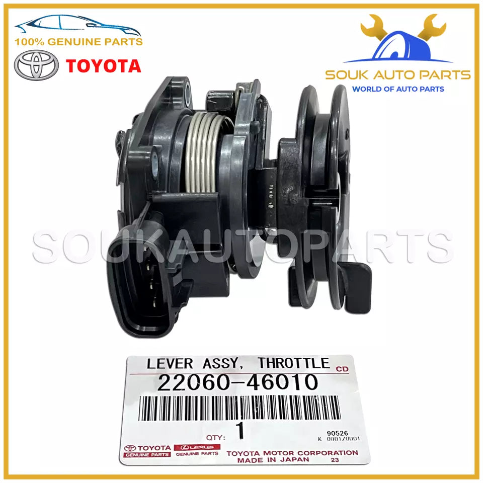 22060-46010 Genuine Toyota LEVER ASSY, THROTTLE W/SENSOR 2206046010 OEM