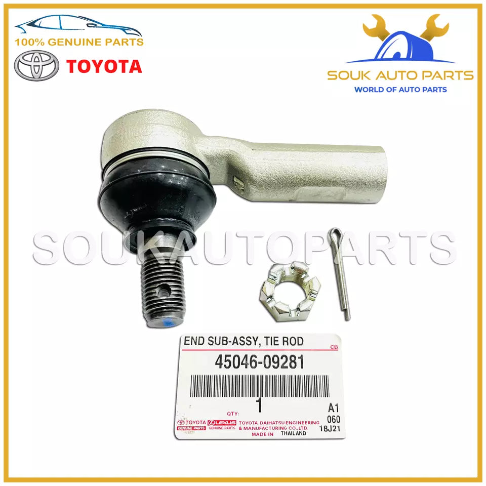45046-09281 Genuine Toyota END SUB-ASSY, TIE ROD, RH/LH OEM FORTUNER HILUX