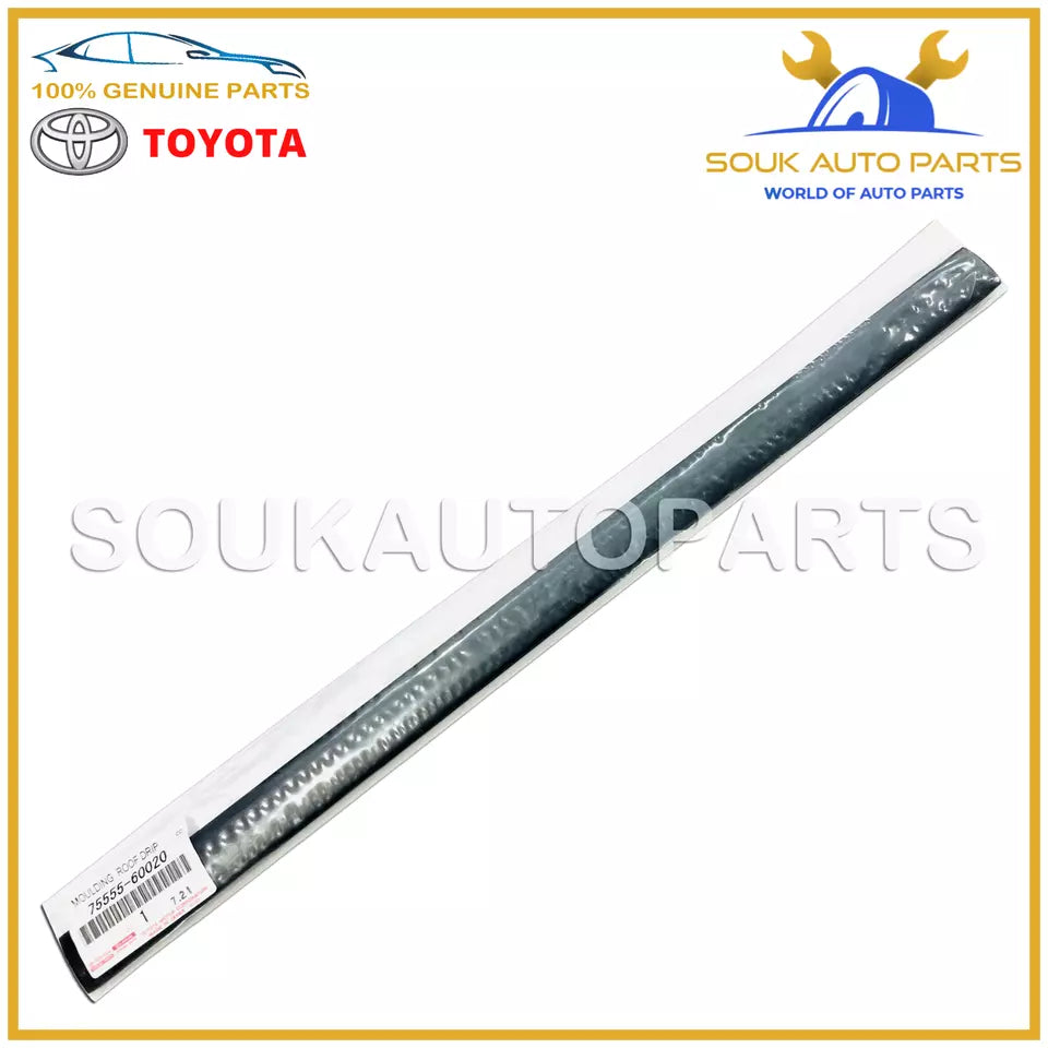 75555-60020 Toyota GENUINE MOULDING, ROOF DRIP SIDE FINISH, CENTER, RH/LH OEM